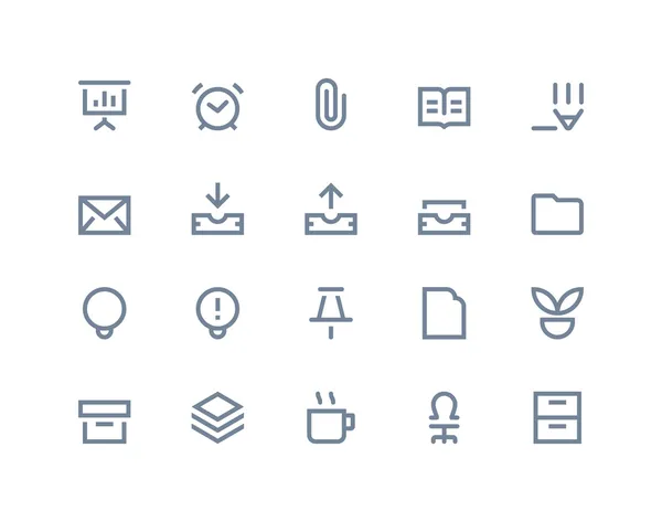 Office simgeler. çizgi dizi