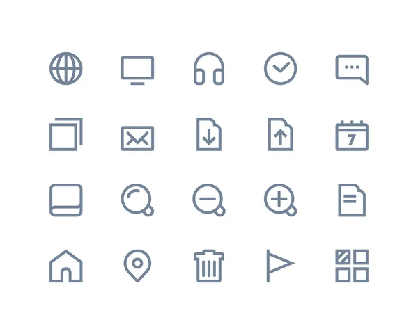 Ícones da web e da internet. Série de linhas —  Vetores de Stock
