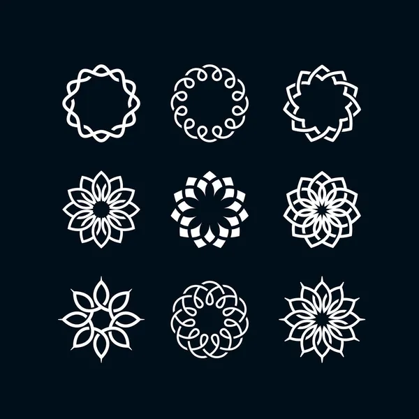 Symboles de fleurs — Image vectorielle
