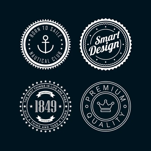 Vintage badges wit 3 — Stockvector