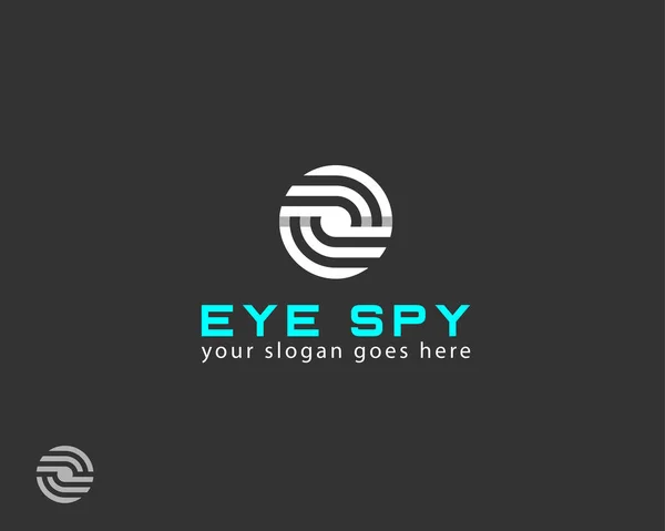 Símbolo Vigilância Conceito Logotipo Eye Spy — Vetor de Stock