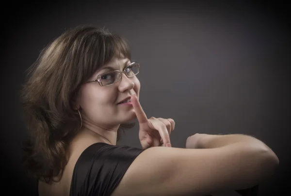 La mujer de una caja teatral . — Foto de Stock