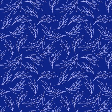 Vektör el dalların çiçek resimlerini çizdi. Kusursuz desen. Tekstil, kumaş, ambalaj kağıdı basmak için ideal.