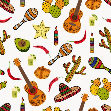 Dia De Los Muertos bayramı için kusursuz bir şablon. Kumaş, tekstil, duvar kağıdı, ambalaj için tasarım.