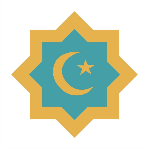 Slamın Sembolü Ramadan Sekiz Nokta Yıldız Vektör Şekli — Stok Vektör