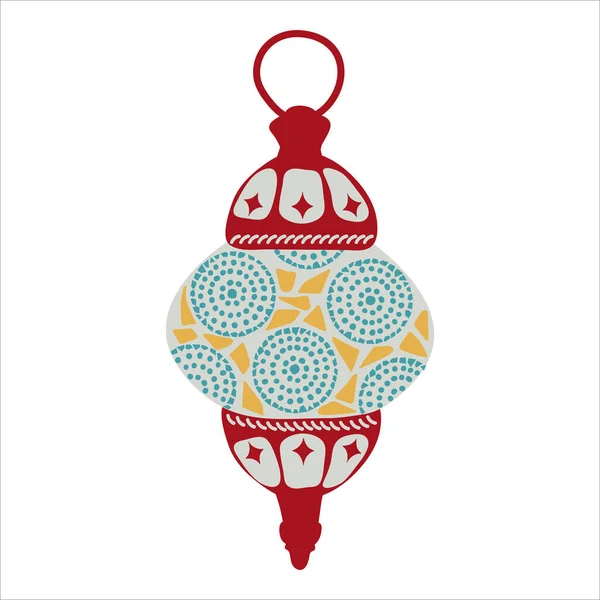 Lanterna Disegnata Ramadan Fondo Bianco Isolate Illustrazione Vettoriale — Vettoriale Stock