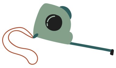 Güzel el çizimi inşaat sayacı. Beyaz arka plan, tecrit. Vektör illüstrasyonu.