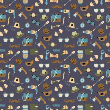 Babalar günü için kusursuz bir şablon. Kumaş, tekstil, duvar kağıdı, ambalaj için tasarım