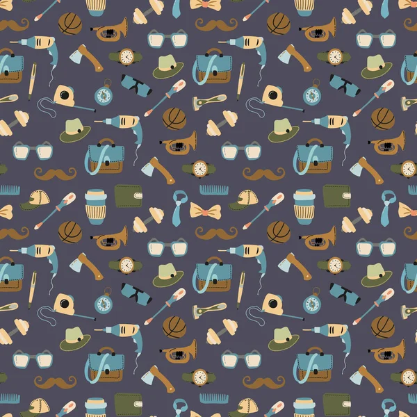 Seamless Pattern Holiday Father Day Design Fabric Textile Wallpaper Packaging — Stockvektor