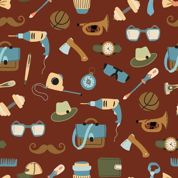 Seamless pattern for the holiday Father\'s Day. Design for fabric, textile, wallpaper, packaging
