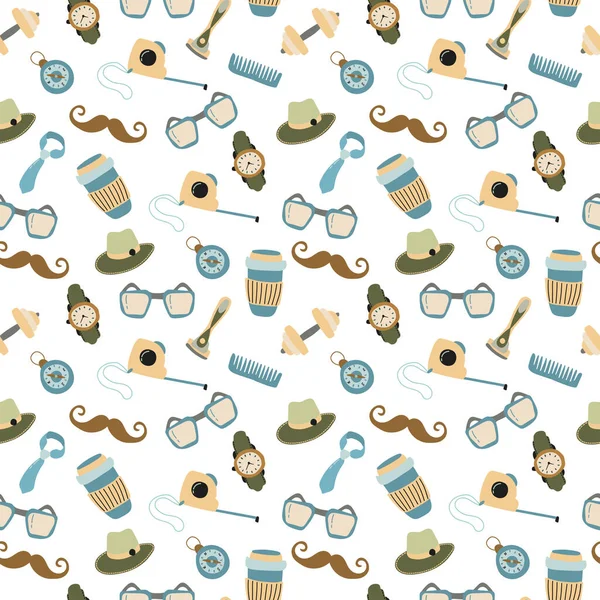 Seamless pattern for the holiday Father's Day. Digital paper.