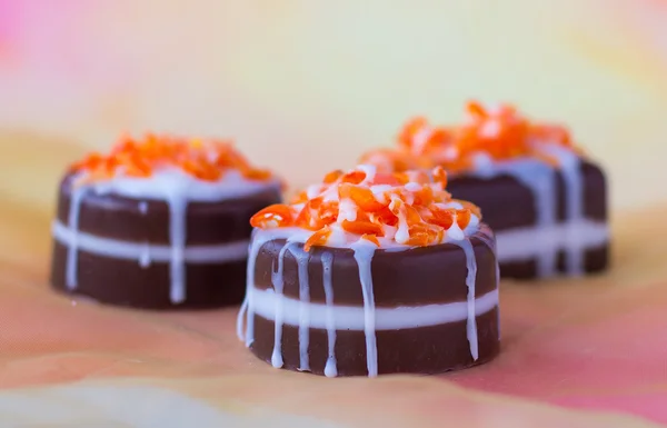 Tres piezas de jabón en forma de pasteles — Foto de Stock