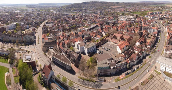 Aerial View Hameln Sunny Spring Day Clear Blue Sky Few — 스톡 사진