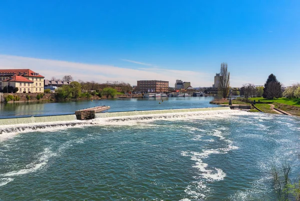 Vista Del Terraplén Hameln Desde Río Weser — Foto de Stock