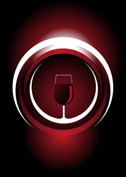 Icono del vino con un brillo metálico — Vector de stock