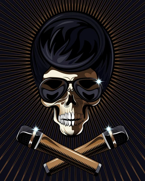 Rock yıldız kafatası vektör