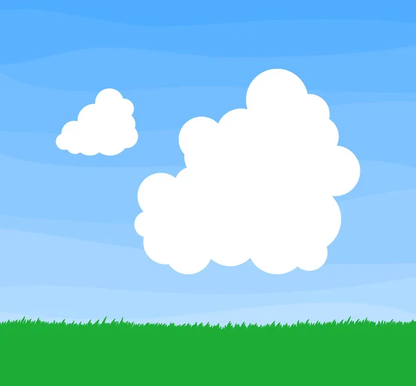 Two heapy clouds drifting across the sky Royalty Free Stock Illustrations