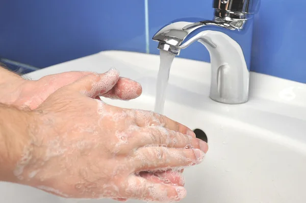 勤洗手 — 图库照片