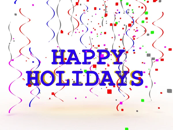 A colorful Happy Holidays sign over white background — Stock Photo, Image