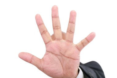 utangaç iş adamları el hareketi gizle yüz dur işareti