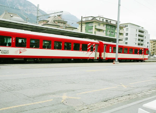 Brig tren istasyonu. İsviçre. — Stok fotoğraf