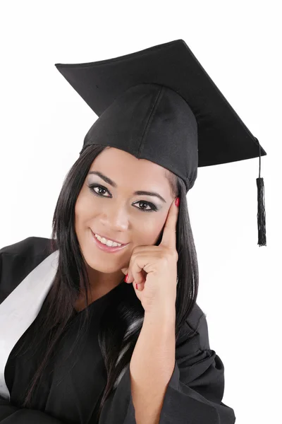 Portrait of happy graduation woman — Stock Photo, Image