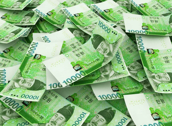 10,000 won South Korean Bills — Stock Photo, Image