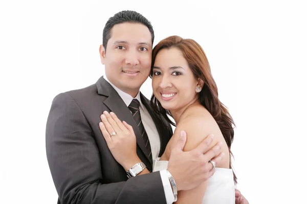 Beautiful couple isolated on white background Royalty Free Stock Photos