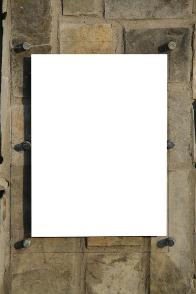 Blank sign over pannel rock background — Stock Photo, Image