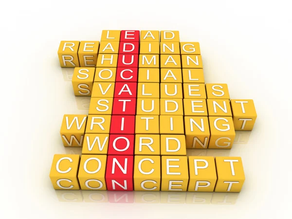 Education Toy Blocks (colorful cubes buzzword series) — Stock Photo, Image
