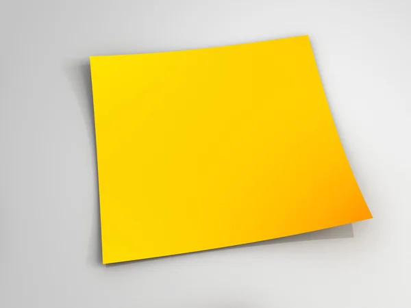 Gele kleverige nota — Stockfoto
