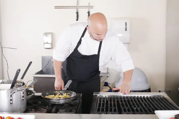 Profesyonel chef mutfak temizlik — Stok fotoğraf
