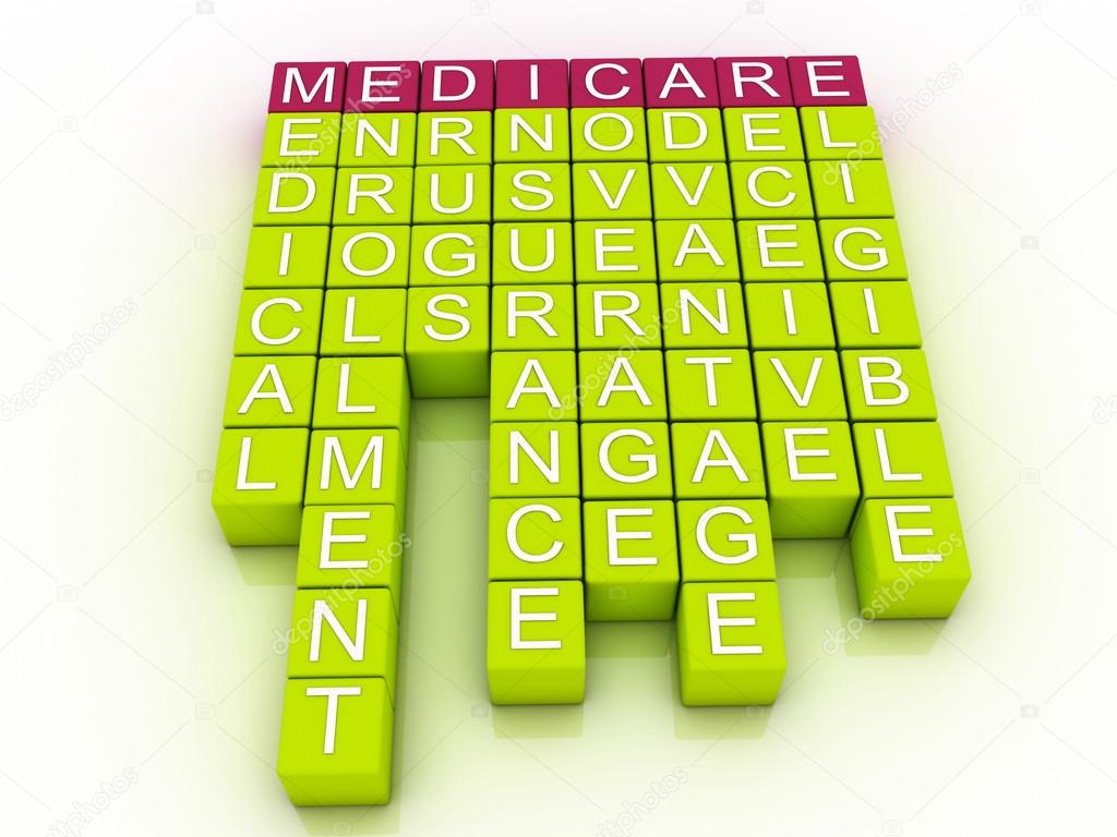 Medicare Word Cloud Concept with great terms such as health