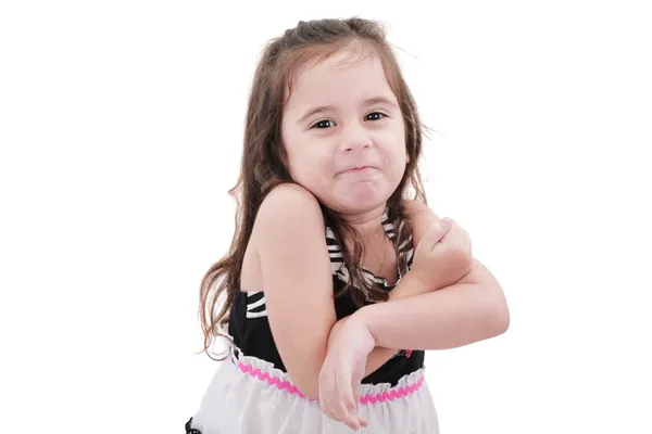 Menina fazendo cara engraçada — Fotografia de Stock