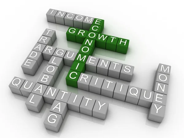 3d Background concept wordcloud illustration of economic growth — Stock Photo, Image