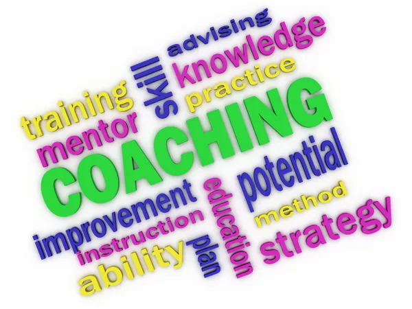 3d immaginare il concetto di coaching — Foto Stock