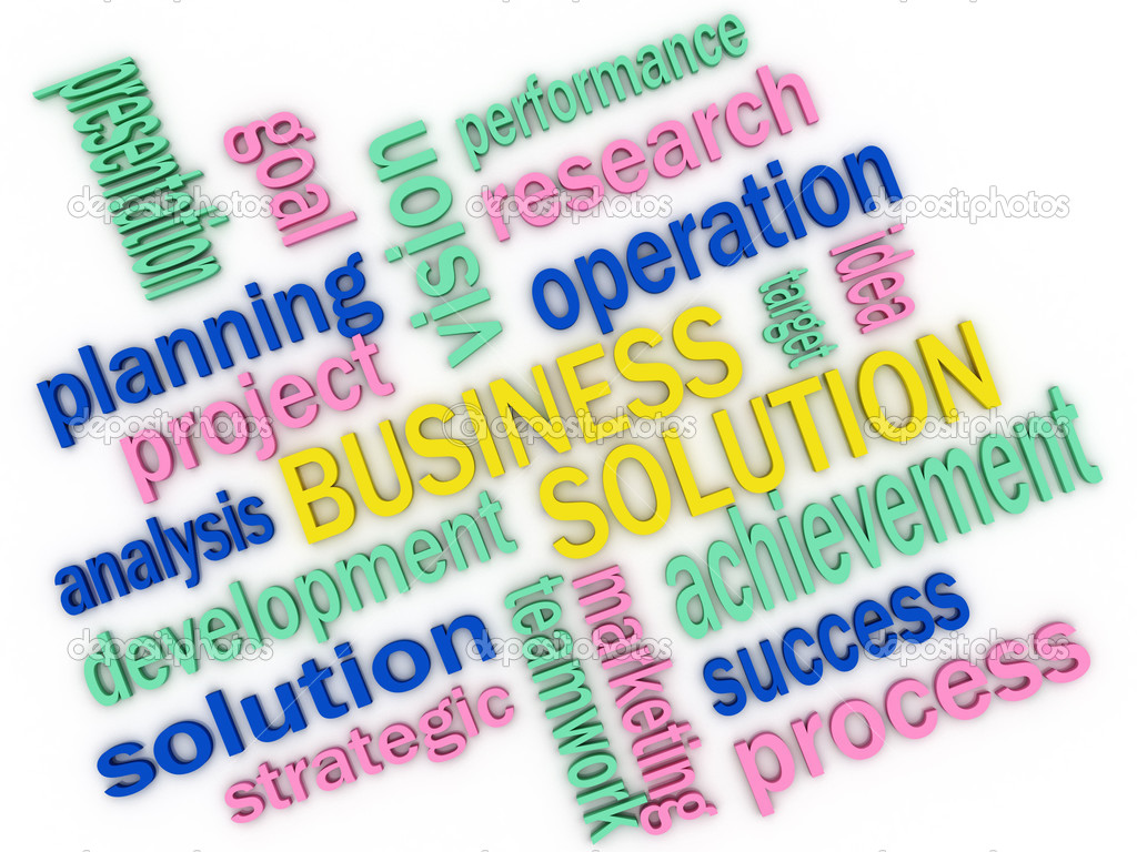 3d imagen about business solution concept