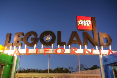 CARLSBAD, CA, FEB 5: Legoland in sunset, February 5, 2014, is a  clipart