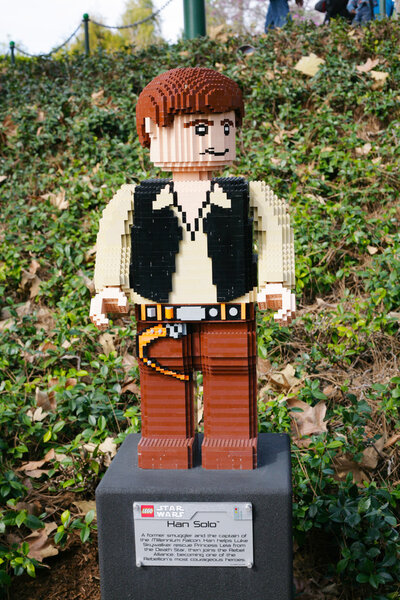 CARLSBAD, US, FEB 6: Star Wars Han Solo Minifigure made with leg