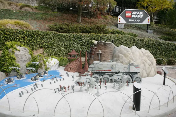 CARLSBAD, US, FEB 6: Star Wars Miniland at Legoland in Carlsbad, — Stock Photo, Image