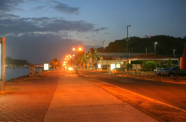 Causeway of Amador in Panama in the sunset.  It a very popular t — Stock Photo, Image