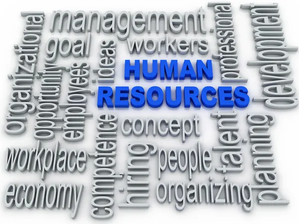 Human Resources concept in tag cloud on white background — Stock Photo, Image