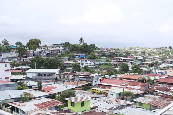 Luftaufnahme von Barackenstädten in panama-stadt, panama — Stockfoto