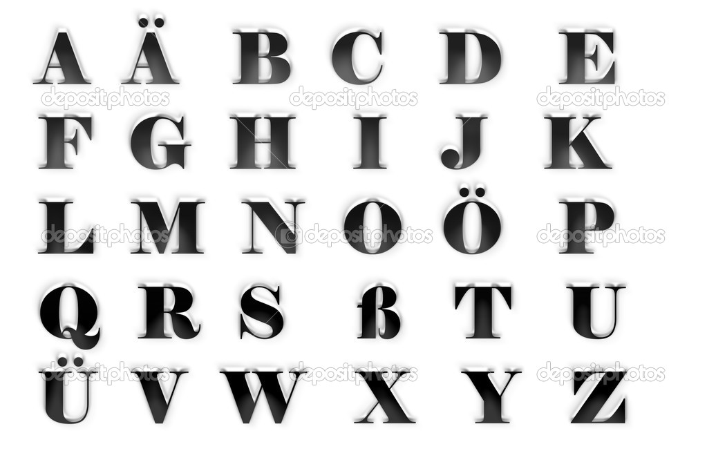 Germany alphabet set 