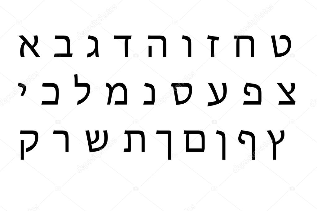 Hebrew Alphabet set