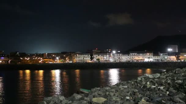 Panama city, casco viejo in der nacht — Stockvideo