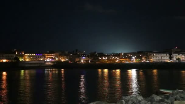 Panama city, casco viejo i natt — Stockvideo