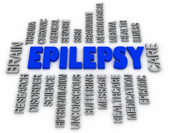 3d imagen, Epilepsy symbol. Neurological disorder icon conceptua — Stock Photo, Image