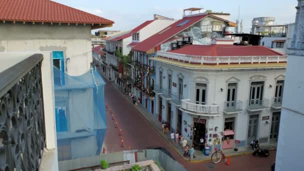 Panama Jan Casco Viejo Spaans Voor Oude Binnenstad Van Panama — Stockvideo