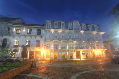 Panama, 24 Ekim 2021: Central Hotel, 1874 yılında açıldığı dönemde ülkedeki ilk oteldir. Panama 'nın Panama şehrinde 24 Ekim 2021' de en iyi otel olarak tanındı.